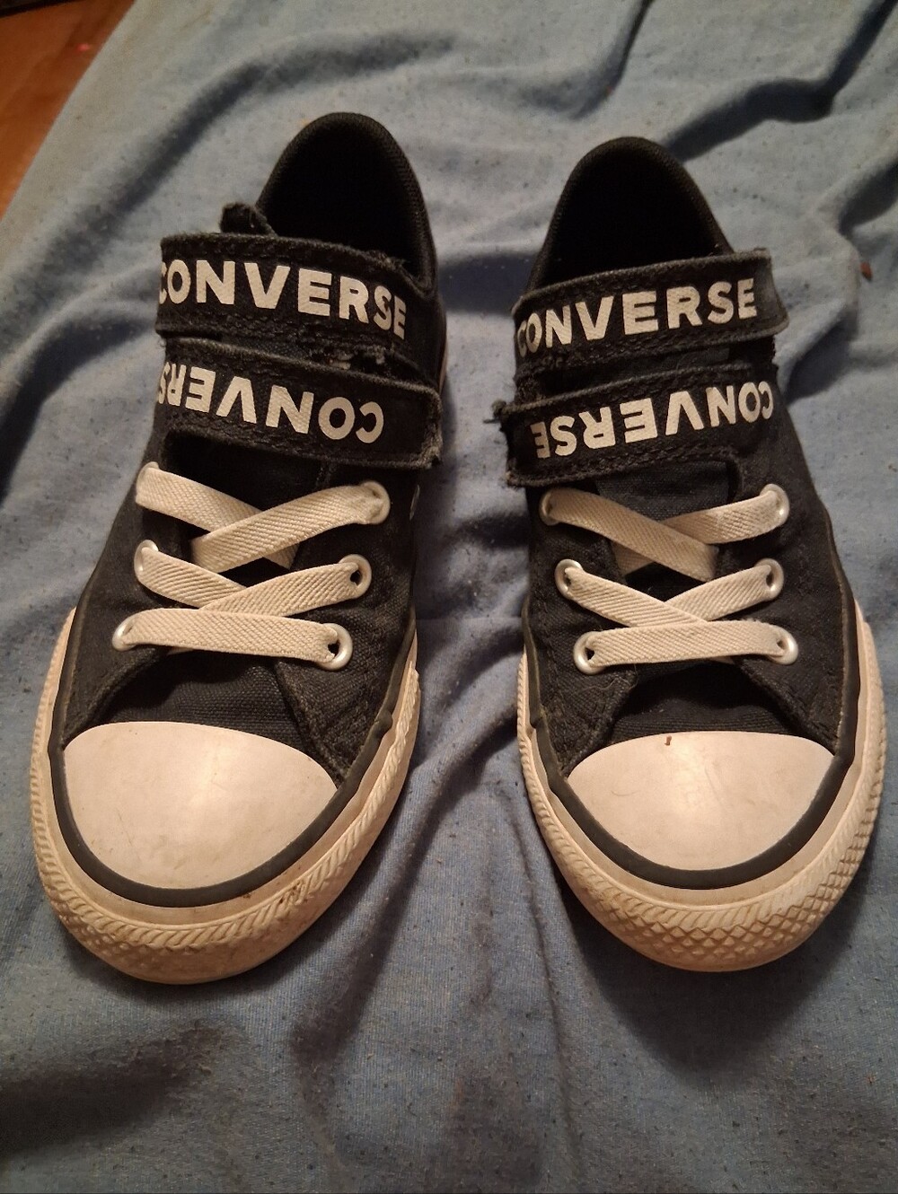 Converse Kids Black and White Low-Top Sneakers